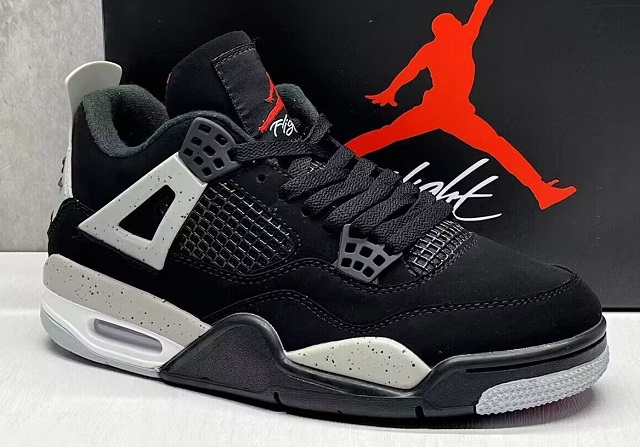 Women Air Jordan 4 Cement Black Cement